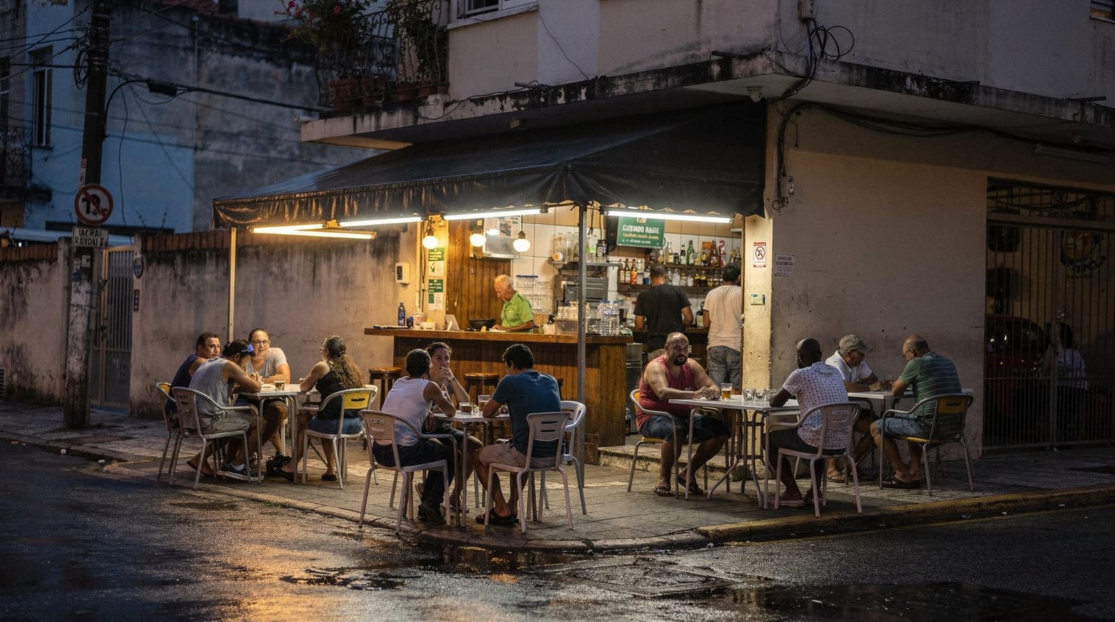 Boteco culture in Rio — the corner bar after dark