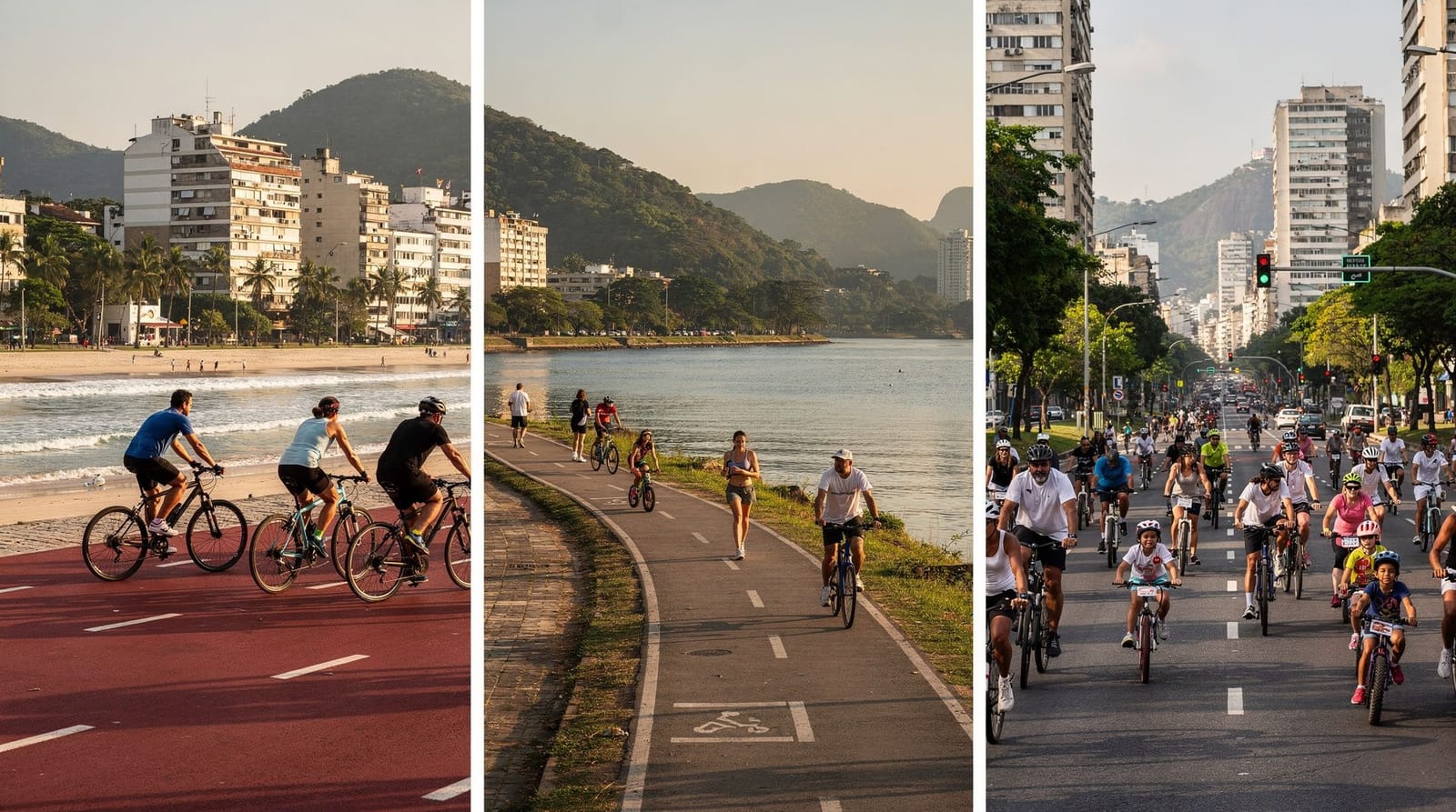 Cycling in Rio — the beachfront ciclovia, the lagoon loop, and Sunday's closed roads