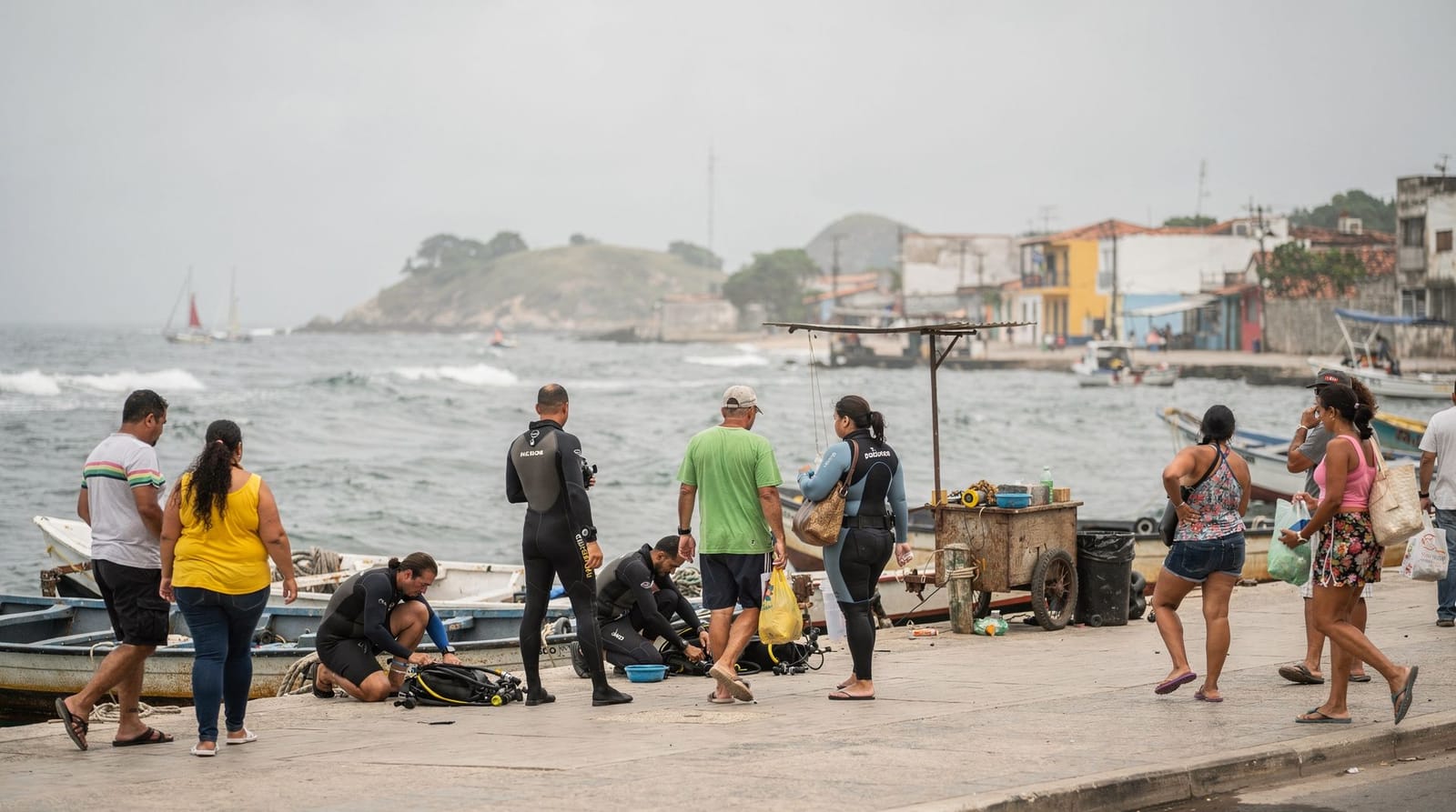 Diving near Rio — Arraial do Cabo is the real dive site, and the wind cancels it